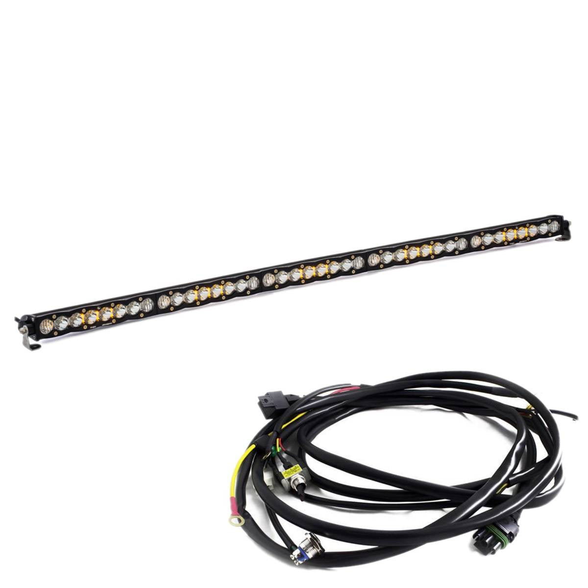Image of Baja Designs 50" S8 Clear Driving/Combo Light Bar W/ Toggle Harness & Backlight