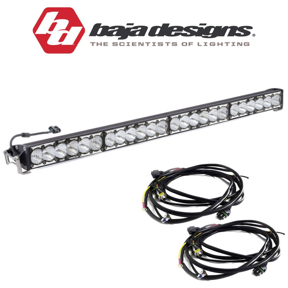 Image of Baja Designs 40" OnX6+ Hybrid Laser Spot Light Bar W/ High/Low Wiring Harnesses