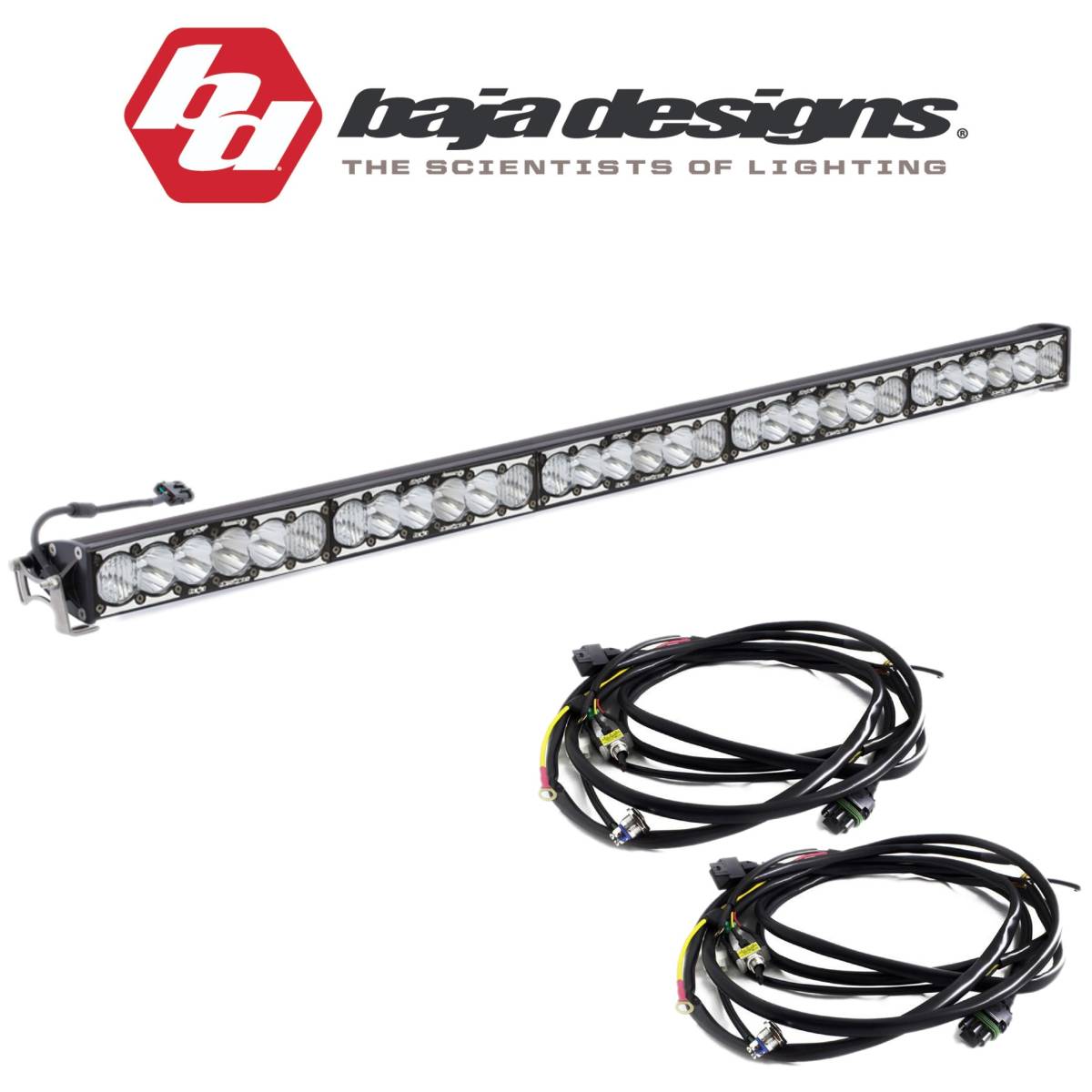 Image of Baja Designs 50" OnX6+ Hybrid Laser Spot Light Bar W/ High/Low Wiring Harnesses