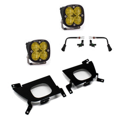 Image of Baja Designs Squadron Sport Amber Cornering Fog Light Kit For 2019-2022 Chevrolet Silverado