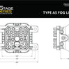 Image of Diode Dynamics SS3 Type AS Amber Sport LED Universal Fog Light W/Backlight