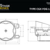 Image of Diode Dynamics SS3 Type CGX White Max LED Universal Fog Light Kit W/ Backlight