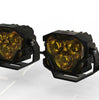 Image of Morimoto 4Banger NCS Amber Combo Beam 5700K LED Light Pod Kit Universal Mount