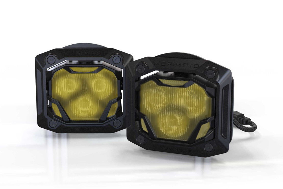 Image of Morimoto 4Banger NCS Amber Spot Beam 5700K LED Light Pod Kit Universal Mount