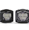 Image of Morimoto 4Banger HXB White Wide Beam 5700K LED Light Pod Kit Universal Mount