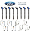 Image of OEM Ford (8) Fuel Injectors With Lines & Bolts For 11-14 Ford 6.7L Powerstroke