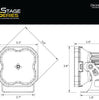 Image of Diode Dynamics SS3 Sport Amber Universal Flood Light Pod Set W Amber Backlight