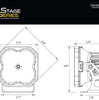 Image of Diode Dynamics SS3 Sport White Universal Single Combo Light Pod W Red Backlight