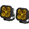 Image of Diode Dynamics SS3 Pro Amber Spot Light Pod Set W/ Amber Backlight W/ Harness