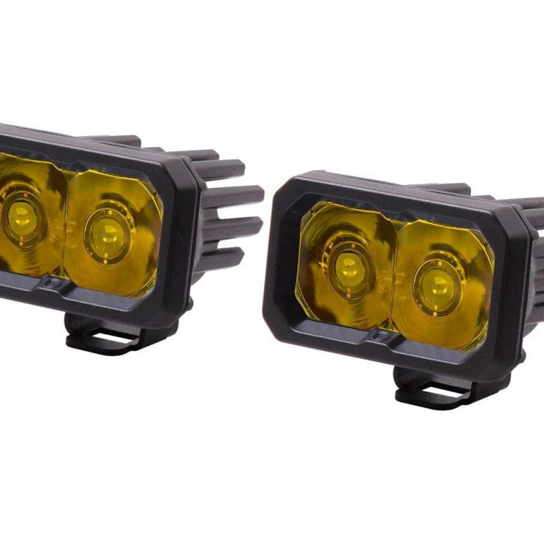 Image of Diode Dynamics SS2 Pro Amber Spot Light Pod Set W Amber Backlight W/ Harness