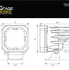Image of Diode Dynamics SSC1 Pro Amber Universal Wide Light Pod Kit W/ Amber Backlight