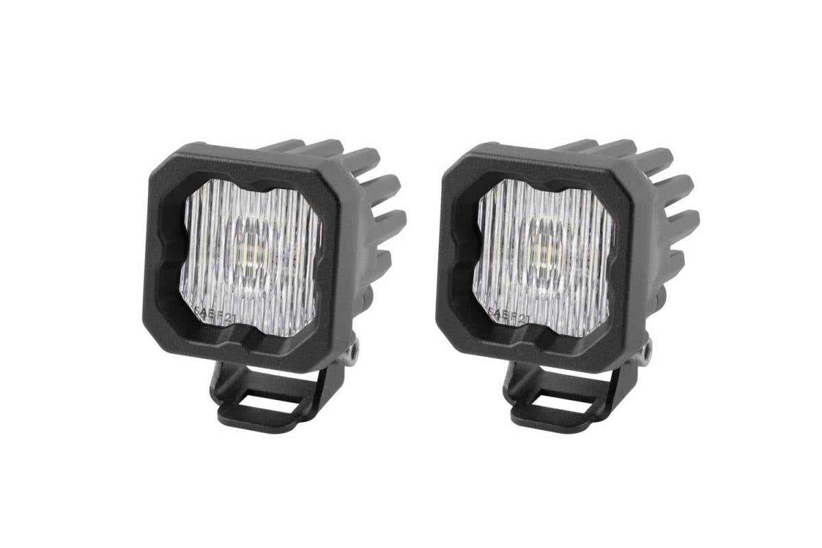 Image of Diode Dynamics SSC1 SAE/DOT White Fog Light Pod Kit W/ Amber Backlight W Harness