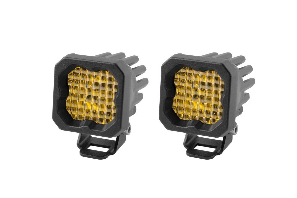 Image of Diode Dynamics SSC1 Sport Amber Wide Light Pod Kit W/ Amber Backlight W Harness