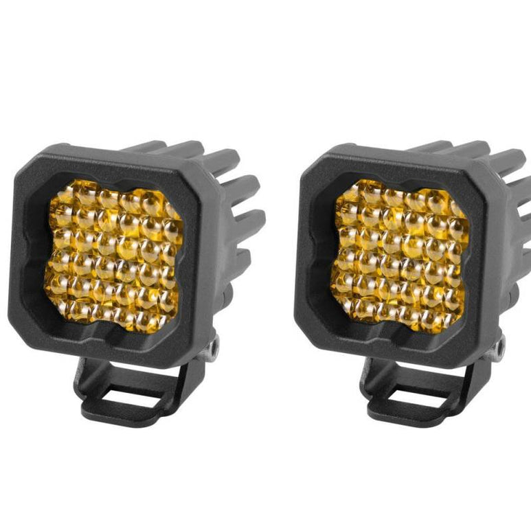 Image of Diode Dynamics SSC1 Sport Amber Flood Light Pod Kit W/ Amber Backlight W Harness