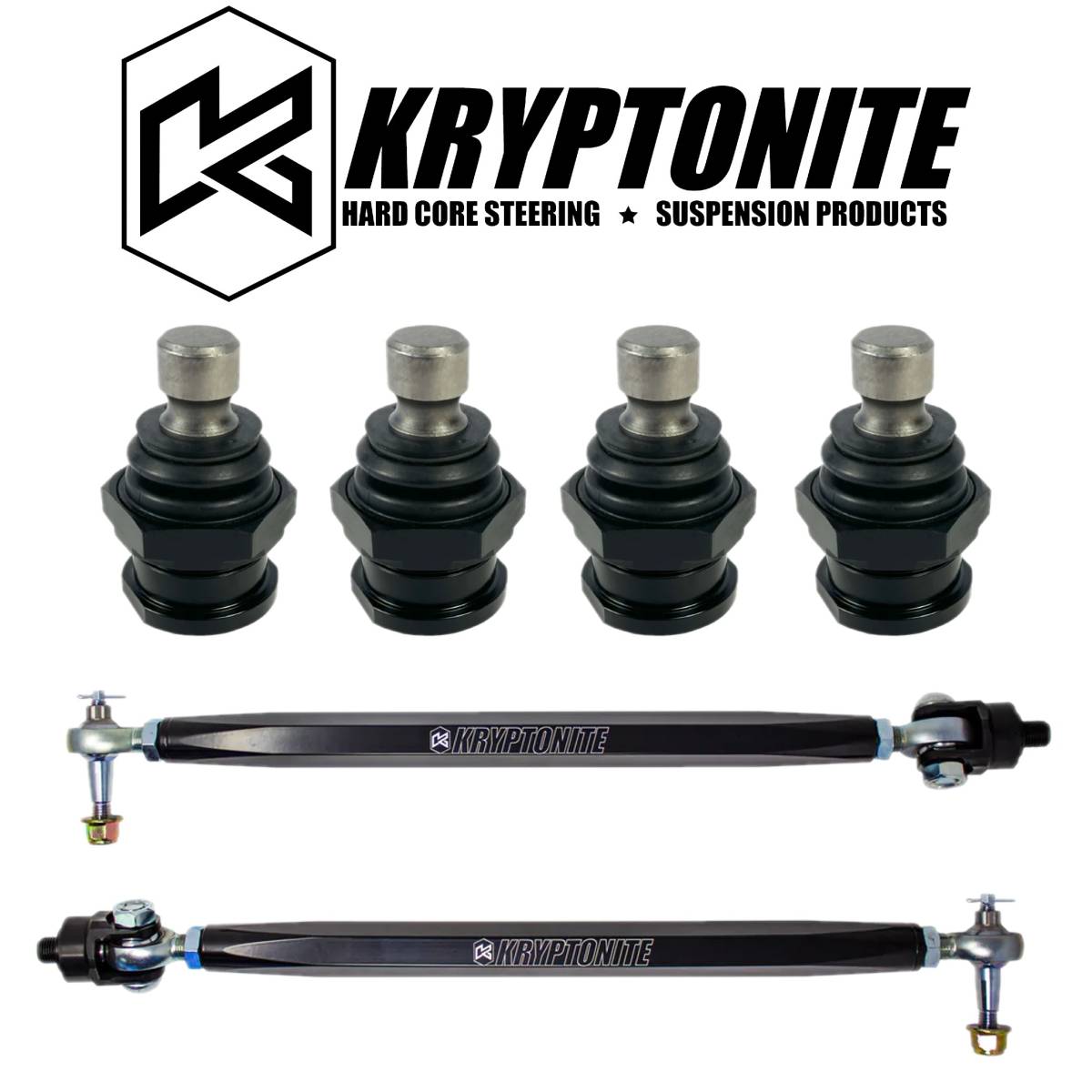 Image of Kryptonite Death Grip Stage 2 Tie Rods & Ball Joints For 15-18 RZR XP1000/Turbo