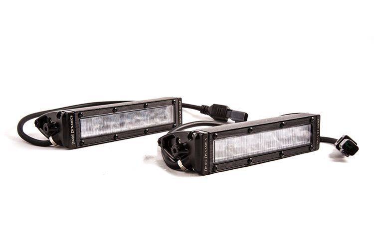 Image of Diode Dynamics SS6 SAE/DOT White LED Universal Fog Light Bar Pair W/ Harness