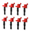 Image of MSD (8) Red Ignition Coils For 2004-2008 Ford F-150/Explorer/E-Series 4.6L/5.4L
