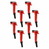 Image of MSD (8) Red Replacement Ignition Coils For 2010-2017 Ford F-150/F-250/F-350 6.2L