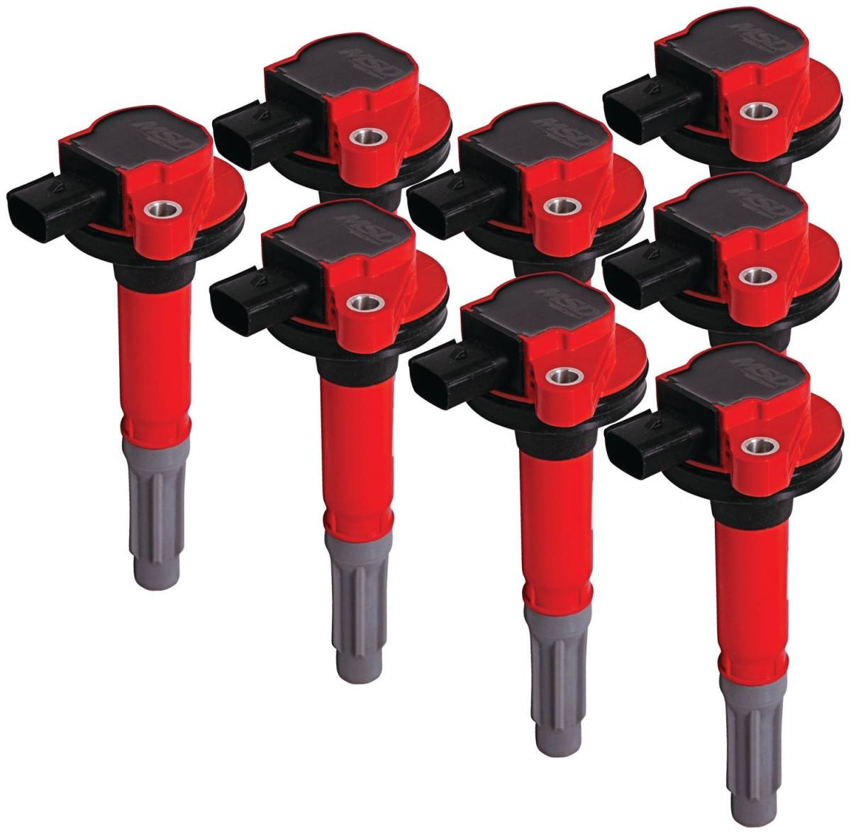 Image of MSD (8) Red Replacement Ignition Coils For 2011-2016 Ford F-150/Mustang 5.0L