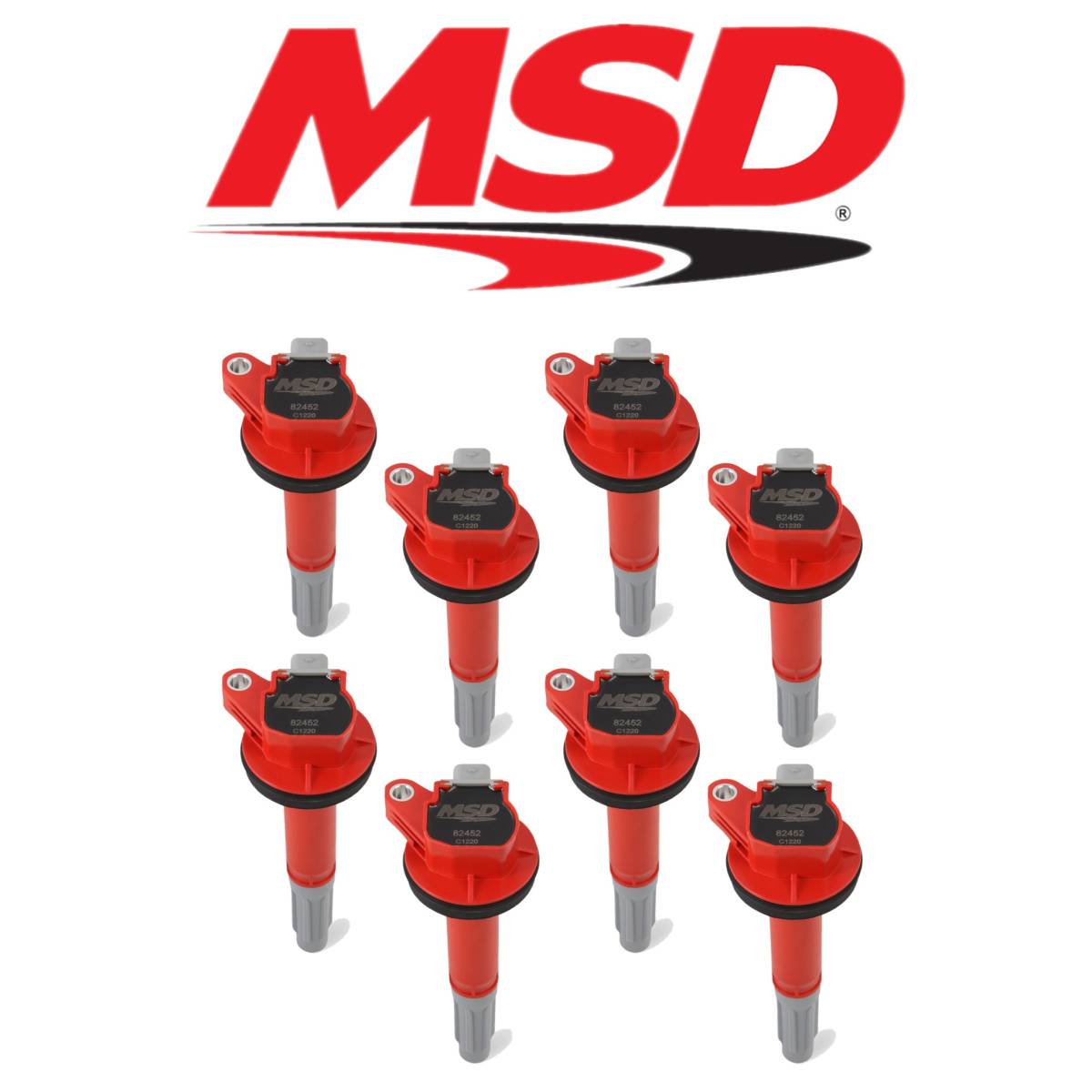 Image of MSD (8) Red Blaster Ignition Coils For 2016-2020 Ford Mustang GT350/GT350R/GT500
