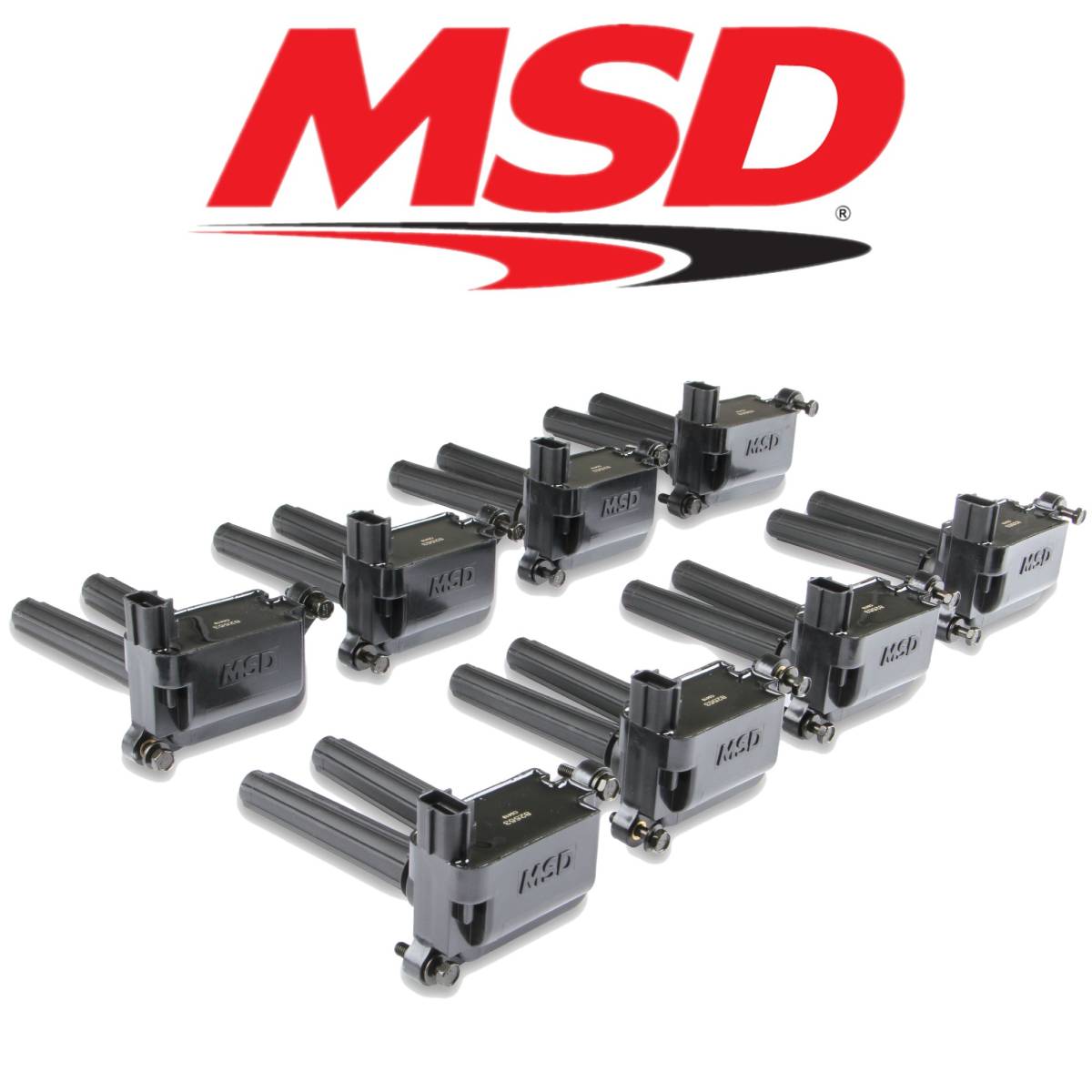 Image of MSD Black Blaster Ignition Coil Set For 2011-2020 Chrysler/Dodge/Jeep 5.7L Hemi