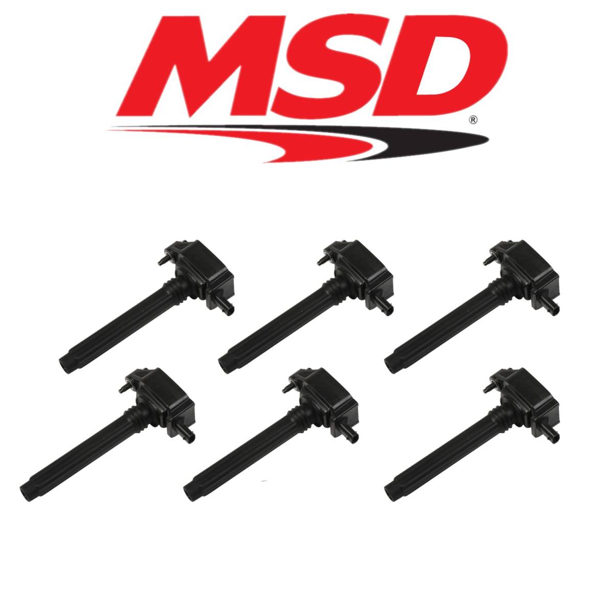 Image of MSD Black Blaster Ignition Coil Set For 2011-2021 Chrysler/Dodge/Jeep 3.6L V6