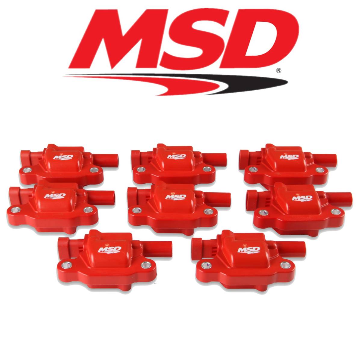 Image of MSD Red Blaster Ignition Coil Set For 05-13 Cadillac/Chevrolet/GMC 5.3L/6.0L LS