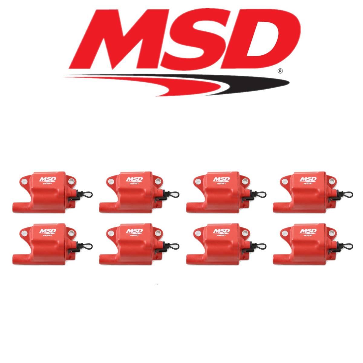 Image of MSD Red Pro Power Ignition Coil Set For 05-13 Cadillac/Chevrolet/GMC 6.0L/7.0L