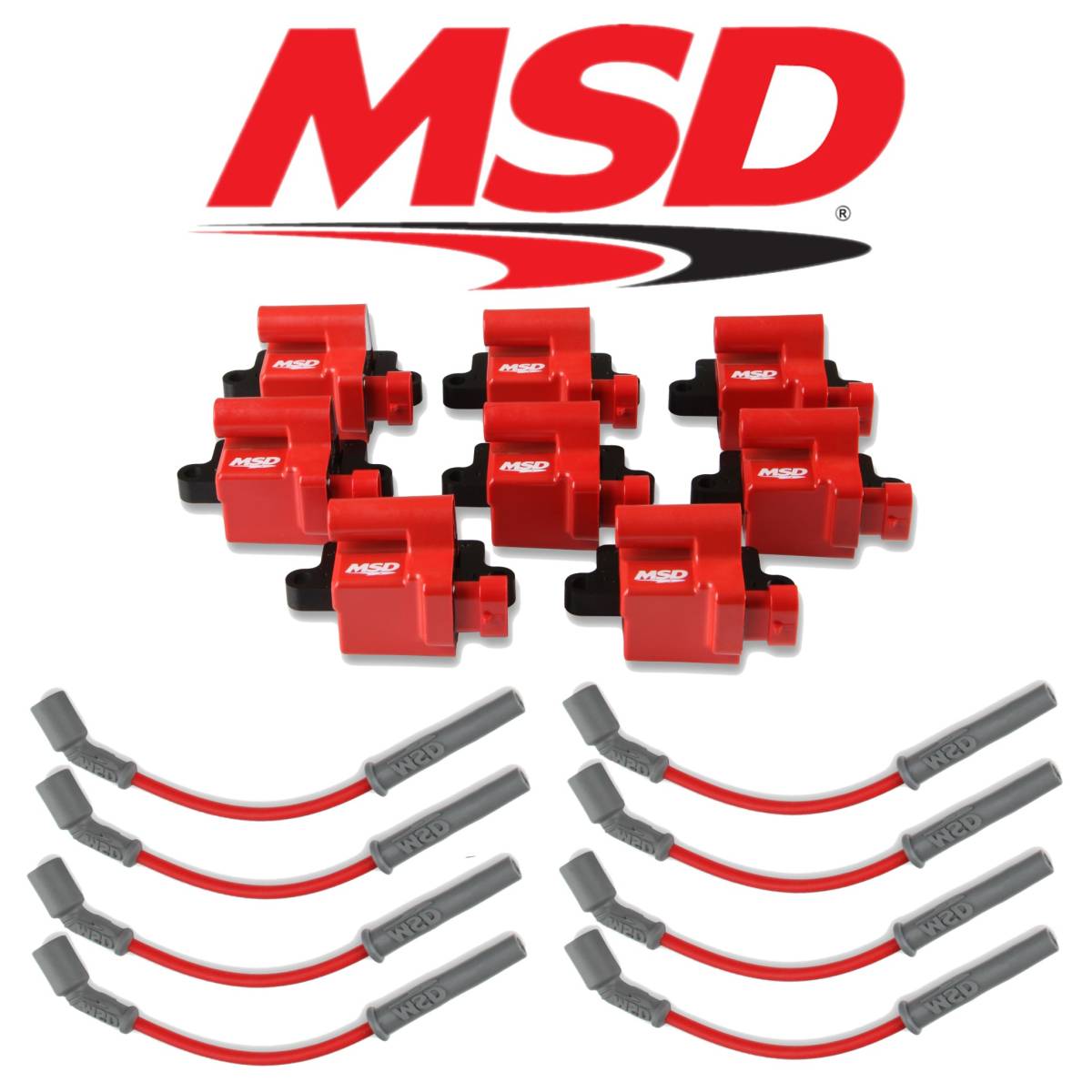Image of MSD Ignition Coil & Plug Wire Kit For 1999-2007 Chevrolet/GMC 4.8L/5.3L/6.0L LS