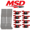 Image of MSD Red Ignition Coil/Black Plug Wire Kit For 14+ Cadillac/Chevy/GMC 5.3L/6.2L