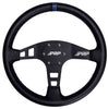 Image of PRP Flat Leather Steering Wheel Blue Stripe For Polaris RZR/Can-Am Maverick