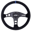 Image of PRP Flat Suede Steering Wheel With Blue Stripe For Polaris RZR/Can-Am Maverick