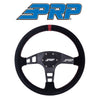 Image of PRP Flat Suede Steering Wheel With Red Stripe For Polaris RZR/Can-Am Maverick