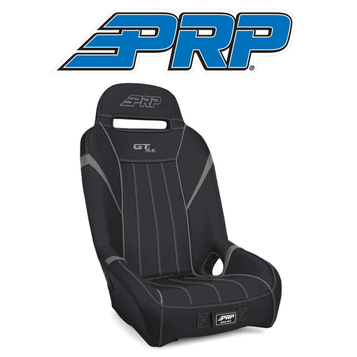 Image of PRP GT/SE 1" Extra Wide Black & Gray Suspension Seat For Polaris RZR/General