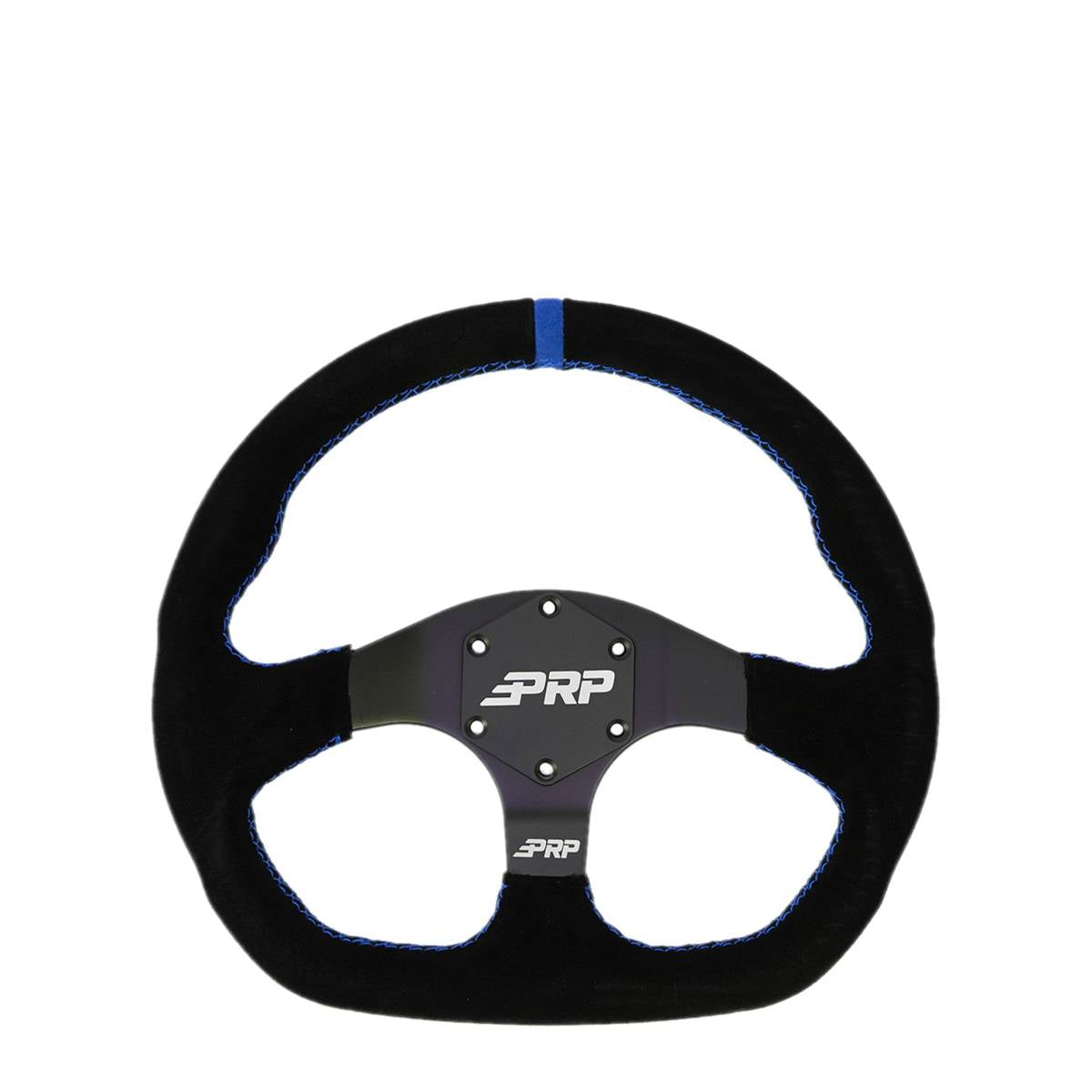 Image of PRP Comp-R Suede Steering Wheel Blue Stripe For Polaris RZR/Can-Am Maverick