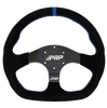 PRP Comp-R Suede Steering Wheel Blue Stripe W/ UTV Hub Adapter For Polaris & Can-Am