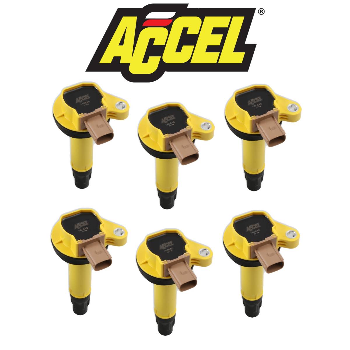 ACCEL 2011-2016 F-150 3.5L EcoBoost Tan 3-Pin Yellow SuperCoil Coils ...