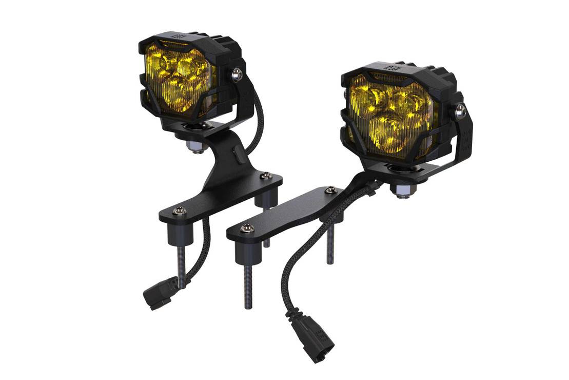 Image of Morimoto 4Banger HXB White Combo A-Pillar Light Pod Kit For 2018+ Wrangler JL