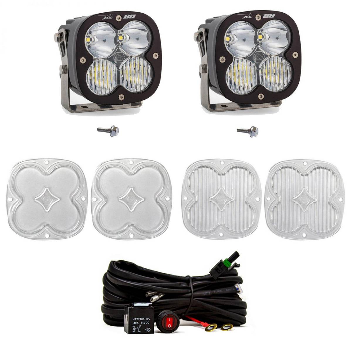 Image of Baja Designs A-Pillar XL80 Combo LED Kit With Toggle Switch For 2021+ Bronco