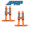 Image of PRP (2) 4.3 Orange 4-Point Adjustable Harness W/ 3" Belts/Sewn in Shoulder Pads