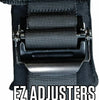 Image of PRP 4.3 Red 4-Point Adjustable Harness With 3" Belts & Sewn in Shoulder Pads