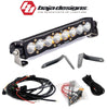 Image of Rudy's Custom Shock Mount Bracket & Baja Designs 10" S8 Light Bar & Toggle Switch For 2017-2024 Can-Am Maverick X3