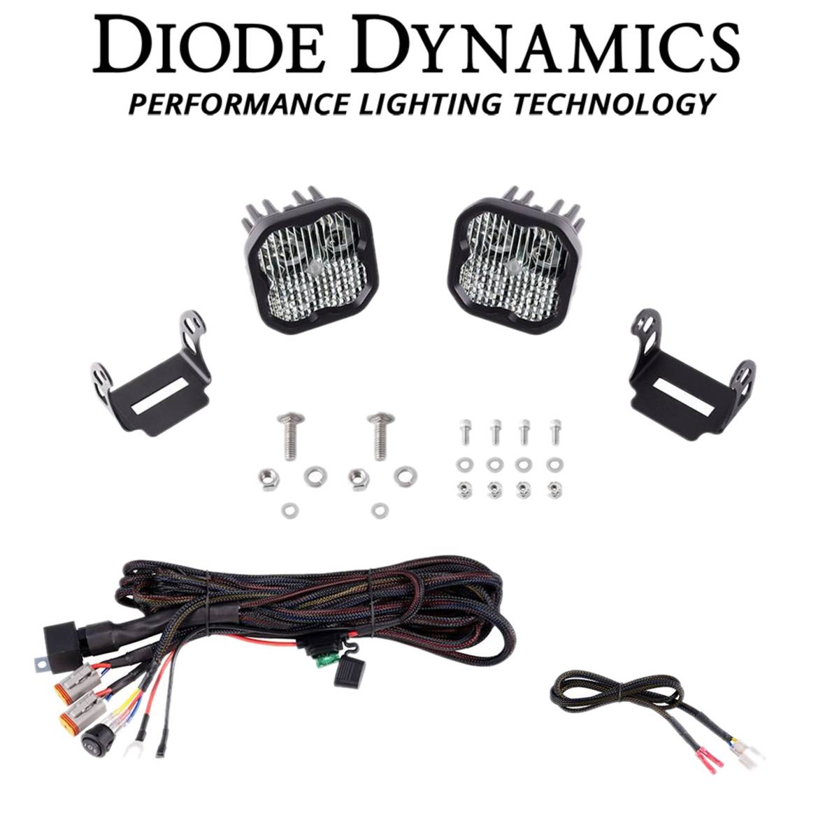 Image of Diode Dynamics Clear SS3 Pro Backlit LED Ditch Light Kit For 2021+ Ford Bronco