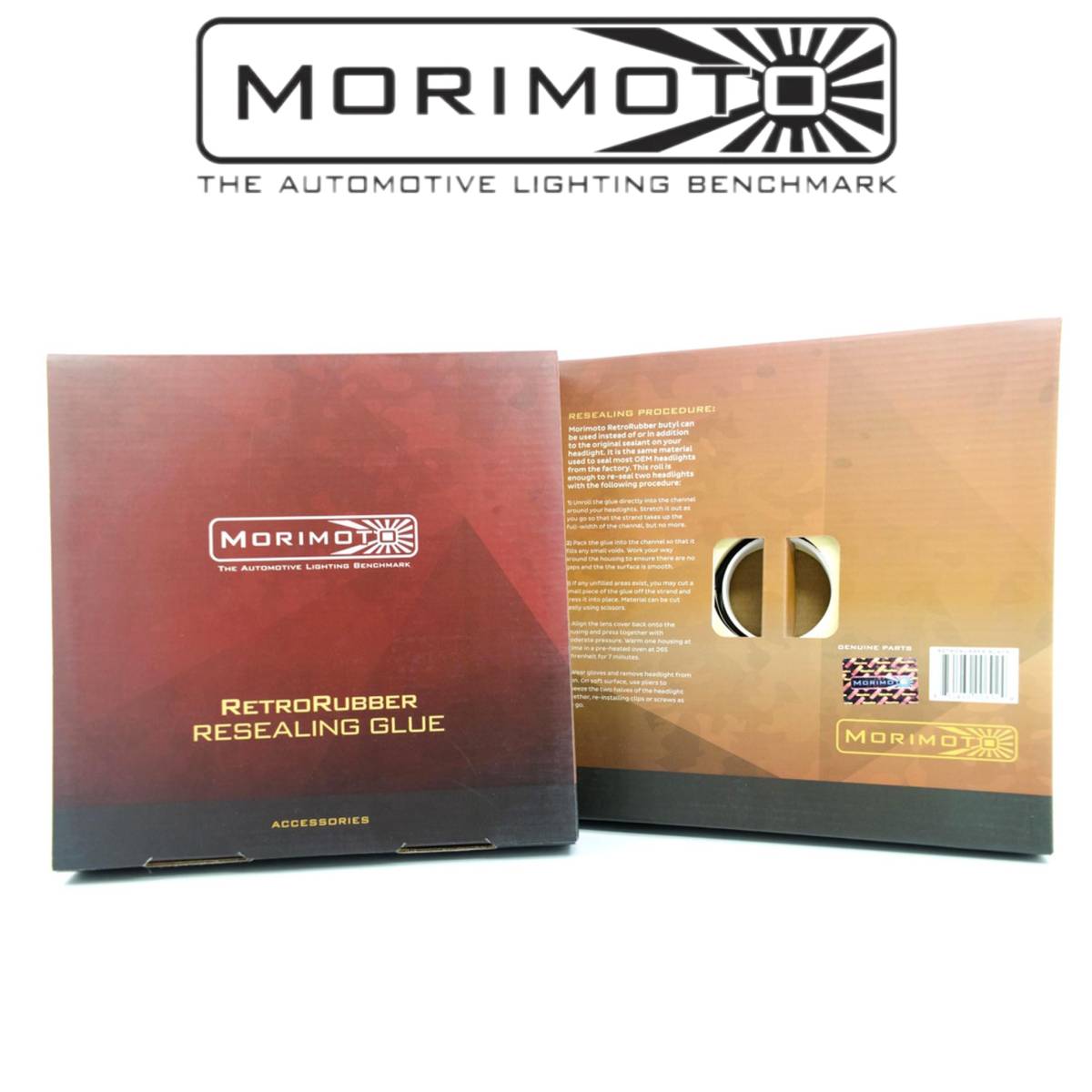 Image of Morimoto Black RetroRubber Automotive Grade Butyl Headlight Sealant 4 Meters Long