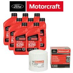 Image of Motorcraft 5W-20 Synthetic Blend Oil Change Kit For 2020+ Ford Super Duty 7.3L