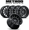 Image of Method (5) 17x8.5 305NV Double Black Wheels 6X5.5 0MM Offset 4.75" Backspacing