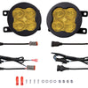Image of Diode Dynamics SS3 Max Type A 6000K SAE Yellow Fog Light Kit W/ Amber Backlight