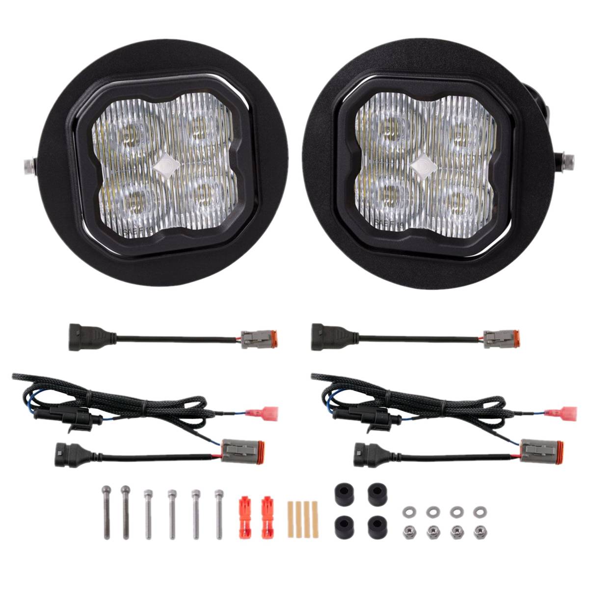 Image of Diode Dynamics SS3 Sport White SAE Type FT Fog Light Kit W/ Amber Backlight
