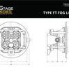 Image of Diode Dynamics SS3 Max Yellow SAE Type FT Fog Light Kit W/ Amber Backlight
