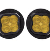 Image of Diode Dynamics SS3 Max Yellow SAE Type FT Fog Light Kit W/ Amber Backlight
